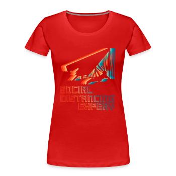 Social distancing Expert Hang Gliding - Women's Premium Organic T-Shirt - red - Front - Mia (176cm)