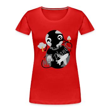 My Earth - My Home - Women's Premium Organic T-Shirt - red - Front - Mia (176cm)