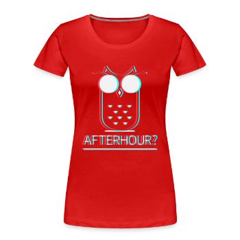 Afterhour Techno Raver Electro Rave Music Club - Women's Premium Organic T-Shirt - red - Front - Mia (176cm)