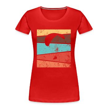 Parachute Rétro Parachute Jumping - T-shirt bio Premium Femme - rouge - Devant - Mia (176cm)
