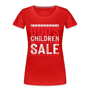 God´s Children are not for Sale - Frauen Premium Bio T-Shirt - Rot - Vorne - Mia (176cm)