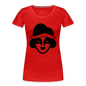 Clown - Frauen Premium Bio T-Shirt - Rot - Vorne - Mia (176cm)