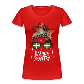 Basque Country - Women's Premium Organic T-Shirt - red - Front - Mia (176cm)