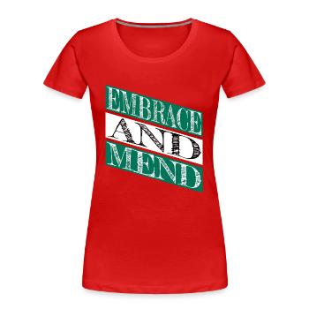 guérison émotionnelle présent bday dictons drôles - T-shirt bio Premium Femme - rouge - Devant - Mia (176cm)