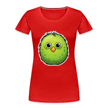 Kiwi kindlich im Animestil - Frauen Premium Bio T-Shirt - Rot - Vorne - Mia (176cm)