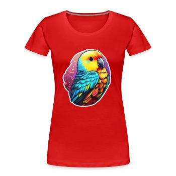 Sittich Fantasie - Frauen Premium Bio T-Shirt - Rot - Vorne - Mia (176cm)