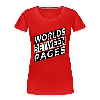 literary community finding solace joke - Frauen Premium Bio T-Shirt - Rot - Vorne - Mia (176cm)