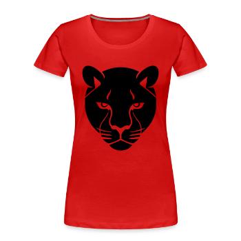 Panther's Head - Women's Premium Organic T-Shirt - red - Front - Mia (176cm)