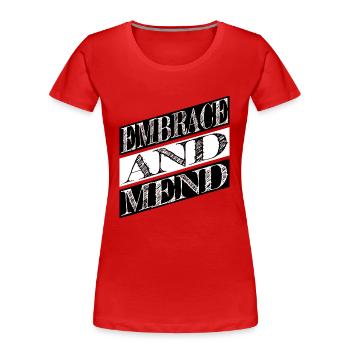 supportive relationships birthday present idea - Frauen Premium Bio T-Shirt - Rot - Vorne - Mia (176cm)