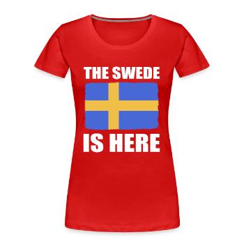 Schweden Schwedisch - Frauen Premium Bio T-Shirt - Rot - Vorne - Mia (176cm)