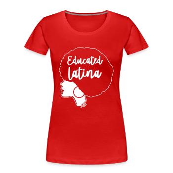 Afro Latina - Frauen Premium Bio T-Shirt - Rot - Vorne - Mia (176cm)