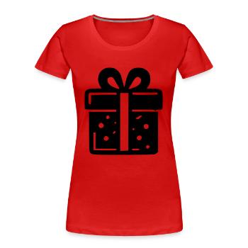 gift - Women's Premium Organic T-Shirt - red - Front - Mia (176cm)