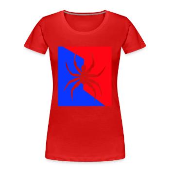 Niveau Spider - T-shirt bio Premium Femme - rouge - Devant - Mia (176cm)