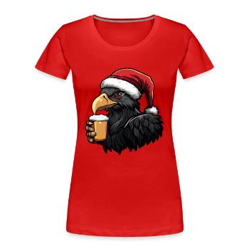 Harpyie Vogel Weihnachten Bier - Frauen Premium Bio T-Shirt - Rot - Vorne - Mia (176cm)