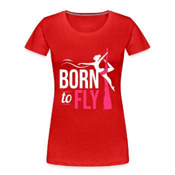 Aerial Yoga Air Yoga - Frauen Premium Bio T-Shirt - Rot - Vorne - Mia (176cm)