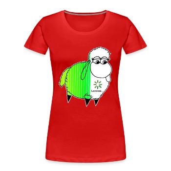 Wolly Sheepling Ladebalken-Schaf Gaming - Frauen Premium Bio T-Shirt - Rot - Vorne - Mia (176cm)