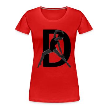 D graceful - Women's Premium Organic T-Shirt - red - Front - Mia (176cm)