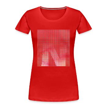 Letter N, Name, der Buchstabe N - Frauen Premium Bio T-Shirt - Rot - Vorne - Mia (176cm)