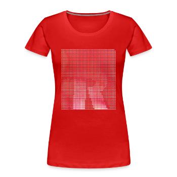 Letter R, name, the letter R - Women's Premium Organic T-Shirt - red - Front - Mia (176cm)
