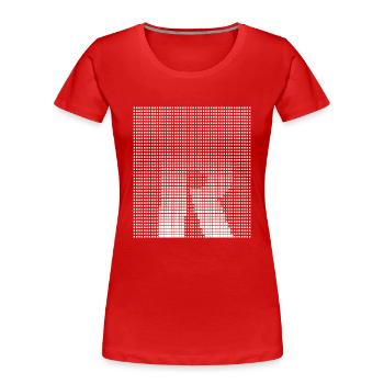Letter R, name, the letter R - Women's Premium Organic T-Shirt - red - Front - Mia (176cm)