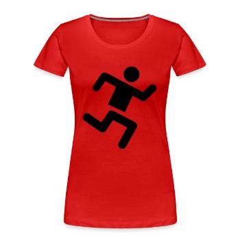 Runner - Women's Premium Organic T-Shirt - red - Front - Mia (176cm)