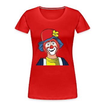 Clown - Frauen Premium Bio T-Shirt - Rot - Vorne - Mia (176cm)