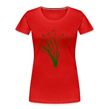 bunch of flowers - Women's Premium Organic T-Shirt - red - Front - Mia (176cm)
