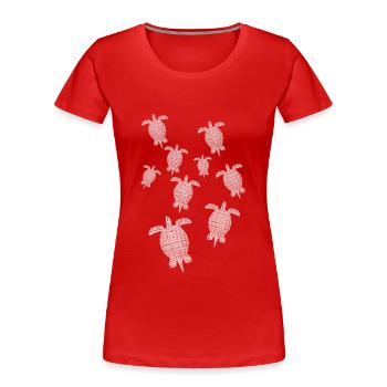Schildkröten Turtles - Frauen Premium Bio T-Shirt - Rot - Vorne - Mia (176cm)