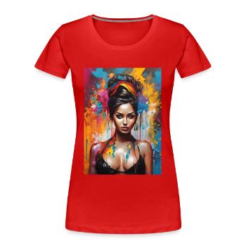 Southern Beauty - Women's Premium Organic T-Shirt - red - Front - Mia (176cm)