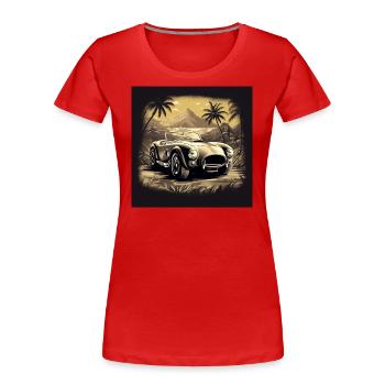 AC COBRA KOLLEKTION - Frauen Premium Bio T-Shirt - Rot - Vorne - Mia (176cm)