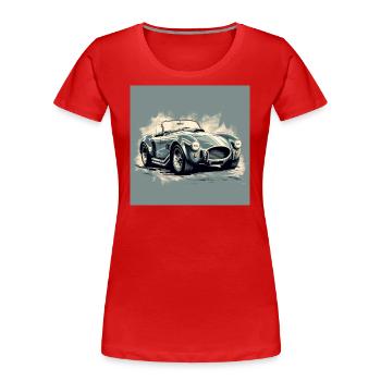 AC COBRA KOLLEKTION - Frauen Premium Bio T-Shirt - Rot - Vorne - Mia (176cm)