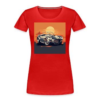 AC COBRA COLLECTION VINTAGE - Women's Premium Organic T-Shirt - red - Front - Mia (176cm)