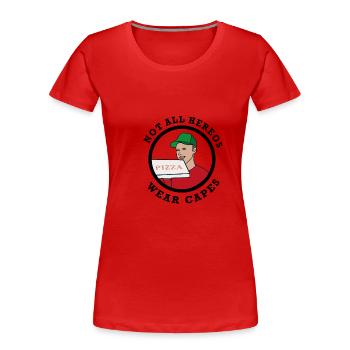 Not Hereos Wear Capes - Frauen Premium Bio T-Shirt - Rot - Vorne - Mia (176cm)