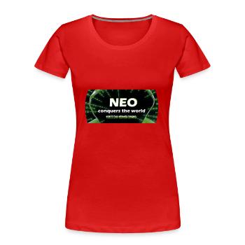 Neo - Women's Premium Organic T-Shirt - red - Front - Mia (176cm)