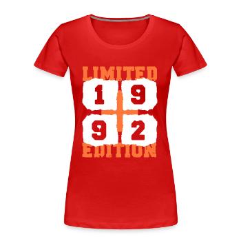 1992 Birthday 30 Years Limited Edition - Women's Premium Organic T-Shirt - red - Front - Mia (176cm)