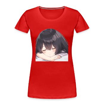 Anime Gute nacht Schlaf Gut - Frauen Premium Bio T-Shirt - Rot - Vorne - Mia (176cm)