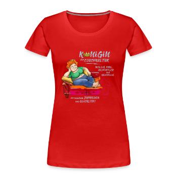 Queen of couch culture - Women's Premium Organic T-Shirt - red - Front - Mia (176cm)