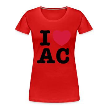 i heart ac - Women's Premium Organic T-Shirt - red - Front - Mia (176cm)