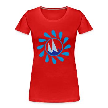 Sailing sailboat sailing ship boat sailing ship - Women's Premium Organic T-Shirt - red - Front - Mia (176cm)
