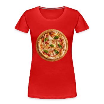 margherita nourriture pizza pizzeria manger - T-shirt bio Premium Femme - rouge - Devant - Mia (176cm)