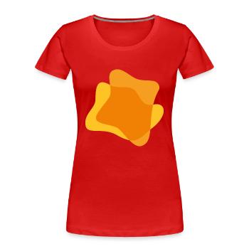 Éclaboussures de couleur Blobs éclaboussures de peinture Peintre Cadeau - T-shirt bio Premium Femme - rouge - Devant - Mia (176cm)