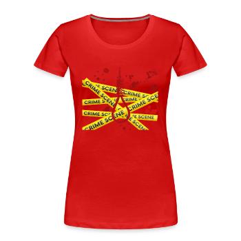 Spurensicherung - Kripo Polizei Kriminaltechnik - Frauen Premium Bio T-Shirt - Rot - Vorne - Mia (176cm)