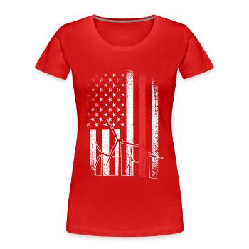 Windenergie Windkraft Windrad - Frauen Premium Bio T-Shirt - Rot - Vorne - Mia (176cm)