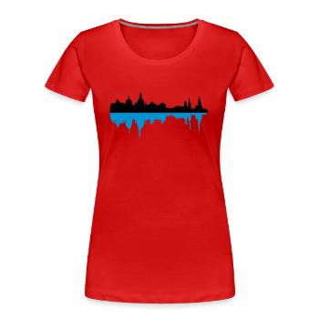 Dresden Skyline - Women's Premium Organic T-Shirt - red - Front - Mia (176cm)