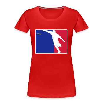 discgolf - T-shirt bio Premium Femme - rouge - Devant - Mia (176cm)