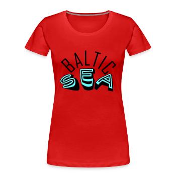 Baltic sea 1 - Women's Premium Organic T-Shirt - red - Front - Mia (176cm)