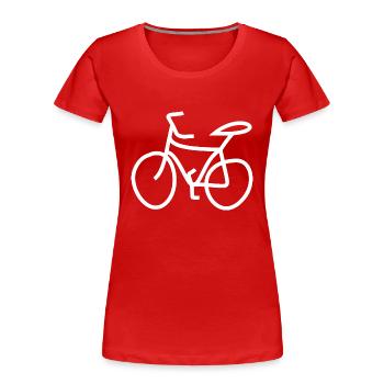 Scribble di do. - Frauen Premium Bio T-Shirt - Rot - Vorne - Mia (176cm)