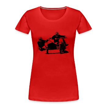 Sidecar Moto Cross - Frauen Premium Bio T-Shirt - Rot - Vorne - Mia (176cm)