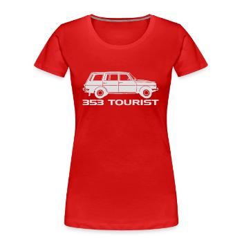 Wartburg w353 Tourist - Frauen Premium Bio T-Shirt - Rot - Vorne - Mia (176cm)