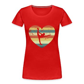 Figure skater Figure skating - Women's Premium Organic T-Shirt - red - Front - Mia (176cm)